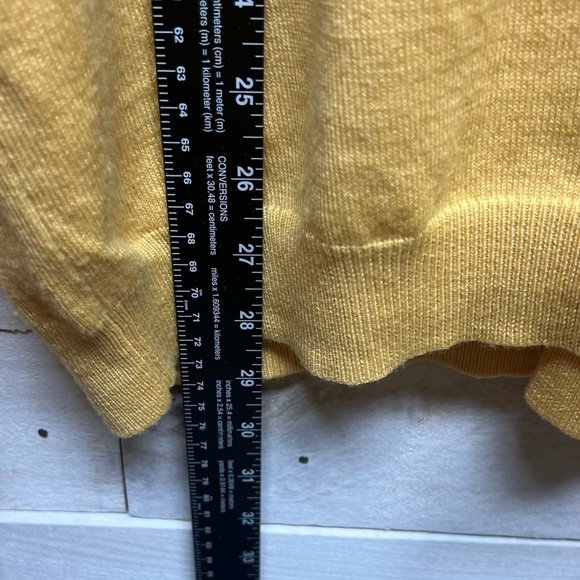 Brooks Brothers Sweater XL Italian Merino WoolYellow - Picture 8 of 10